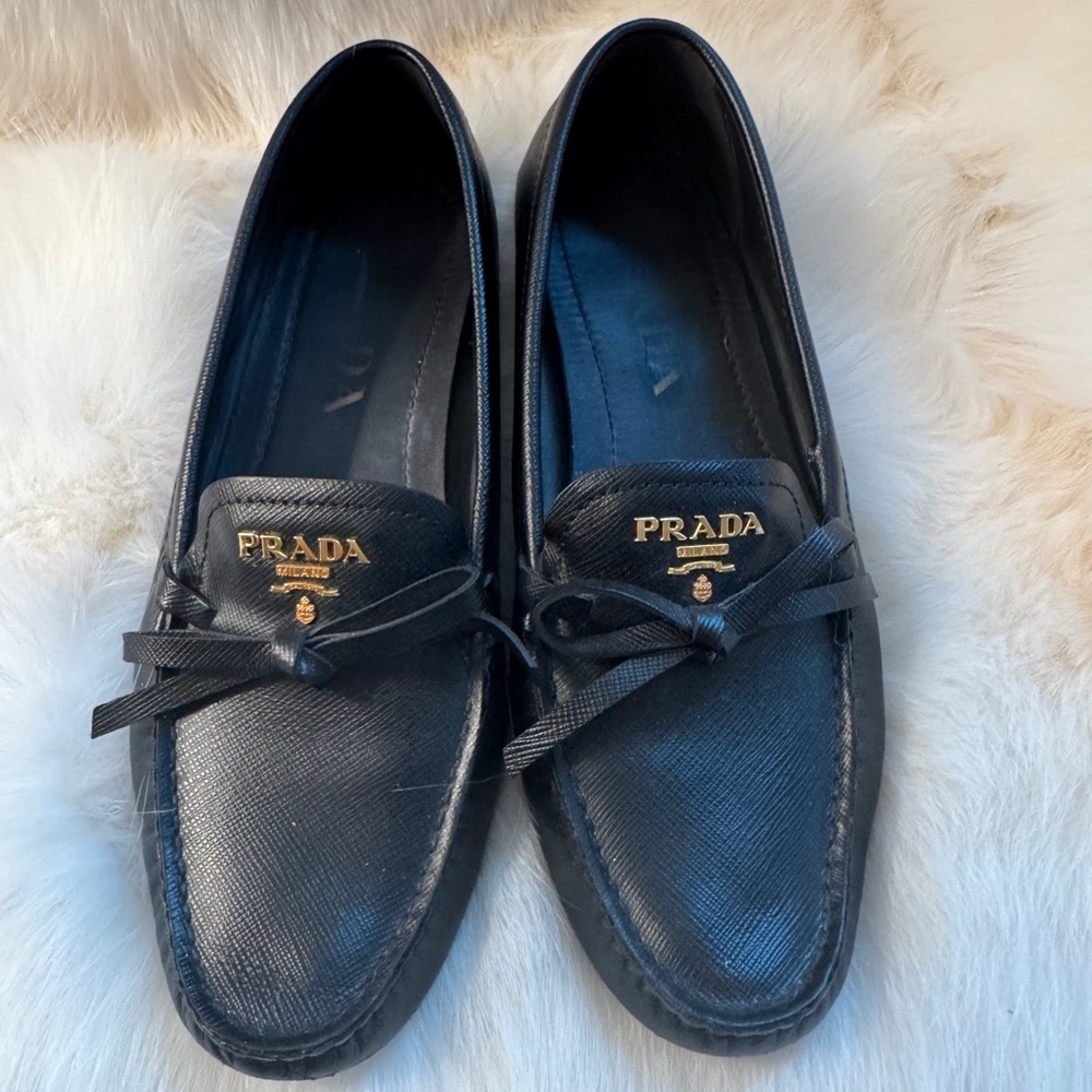 Prada Saffiano Driving Shoes -size 7.5 mint condition, only worn with box